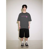 PUNK MANIA Two-Tone Stripe Overfit Short Sleeves (SSTSTD-0240)