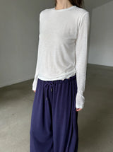  soft simple slim T