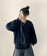 Sewing Dotom Balloon Fit Round Knit