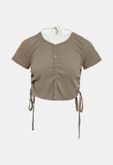 Claire Ruched Halter Tee