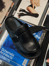 ASCLO Leather Loafer Mules 