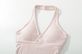 Rosie Deep V Halter Sleeveless