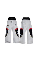 Washed Racing Baggy Sweatpants