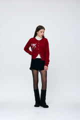 EIRIN WOOL CARDIGAN / RED