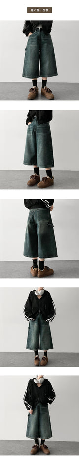 Mita Carpenter Bermuda Denim Shorts