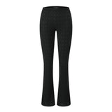 Lace Bootcut Leggings (Black)