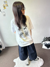Back Two Pocket Belt Stitch Denim Bermuda Shorts 2color