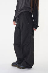 Space pier wide cotton pants