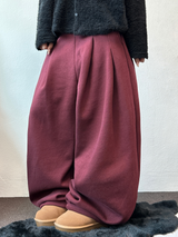 M,XL🤎2サイズ🤎 ダブルピンタックワイドロングバルーンパンツ ❤🤎🖤🩶4カラー