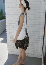 [shiwonderful x voor] Floral Lace Shirring Shoulder Bag_White