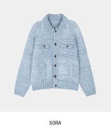 [wool20%] エリーぼかしハンドメイドニットカーディガン