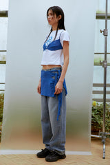 Jacquard Wrap Skirt (BLUE)