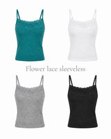 Flower lace sleeveless