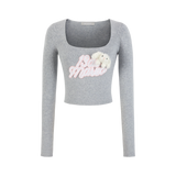 13DE MARZO Sequin Logo Tight Top