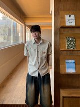 Chiba Patchwork Short Sleeve Shirt