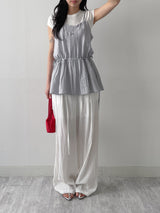 Yvon Nylon Strap Wide Slacks