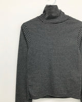 レイストライプタートルネックTシャツ (4 Colors)