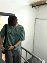 Washed Michigan Short Sleeve Tee