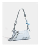 Star Print Ribbon Shirred Shoulder Bag - 2026 New Star Print Point Bag