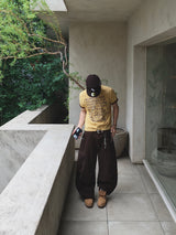 パイクド カラーリング ロールアップ ショートスリーブ Tシャツ 5C