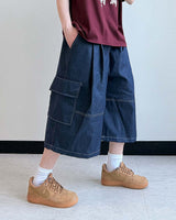 Circular Belt Stitch Cargo Bermuda