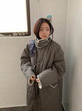 Panbi Wool Long Bomber Jacket