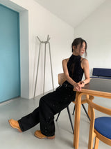 STUD BALLOON WIDE PANTS (2C)