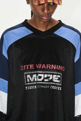Layered Mesh Graphic Jersey Tee
