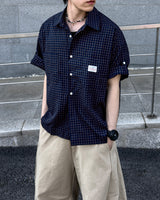 ミレルチェックロールアップハーフスカーフ