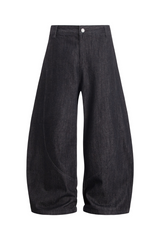 Vintage Raw Denim Wide-Leg Jeans