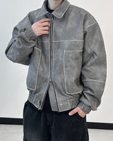 Bold Leather Short Padding