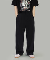 Marv Linen Two-Tuck Wide Slacks