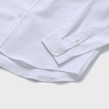 Sky Blue C patch Oxford Long-Sleeved Shirt / White [Unisex]