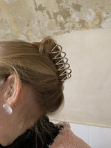 Metal silver fork hair claw