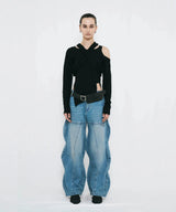 WAVE DENIM PANTS