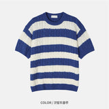 スプリンクルケーブルニットショートスリーブトップ (2 Colors)