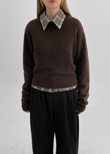 [MADE] STENNE ROUND KNIT WOOL 50%