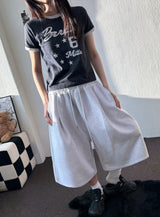 Hip Character Tattoo Lettering Bermuda Shorts 3color