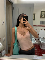 [Ofom] DEEP LACE SLEEVELESS