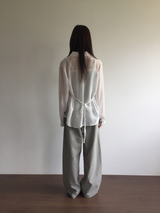 [SET]Mute Curved Pants + Belt