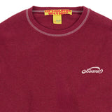 ワッフル コージー ロングスリーブ Tシャツ_ワイン