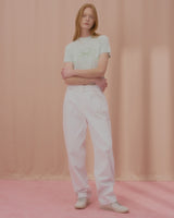 LOVE RIBBON CROP TSHIRT-MINT