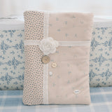 Blomming notebook pouch_peach beige