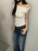 Mandy One-Off Twisted Knit Top