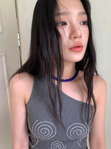 Navy ball necklace(8mm)