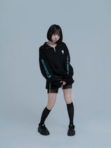 【涼海 すう】ハーフジップスウェット - スカイブルー