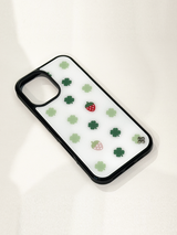 [Glass] Strawberry Clover Case