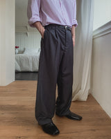 Danben One Tuck Wide Pocket Slacks