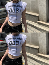プレイヤー003 クロップ半袖Tシャツ (3 colors)