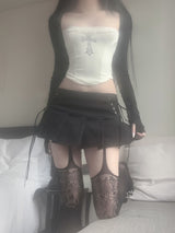 yuyuni lace garter stocking (black)